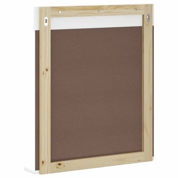 Maison Exclusive - Badrumsspegel med hylla BERG vit massiv trä