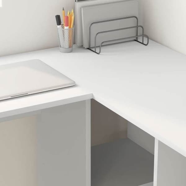 Maison Exclusive - Kontor Vit 142 x 102 x 73 cm Ingenjörsträ Vit
