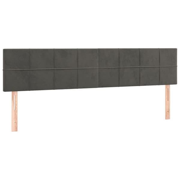Maison Exclusive - LED Hovedgærde Mørkegrå 180x5x78/88 cm Velour mörkgrå