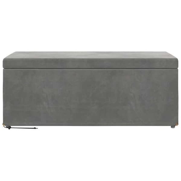 Taburett - EXKLUSIV HEM - 101 x 41 x 40 cm - Sammet - Kompositträ - Mörkgrå Mörkgrå