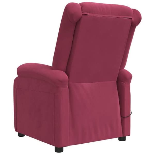 Maison Exclusive - Elektrisk massagefåtölj Bordeaux Sammet Bordeaux