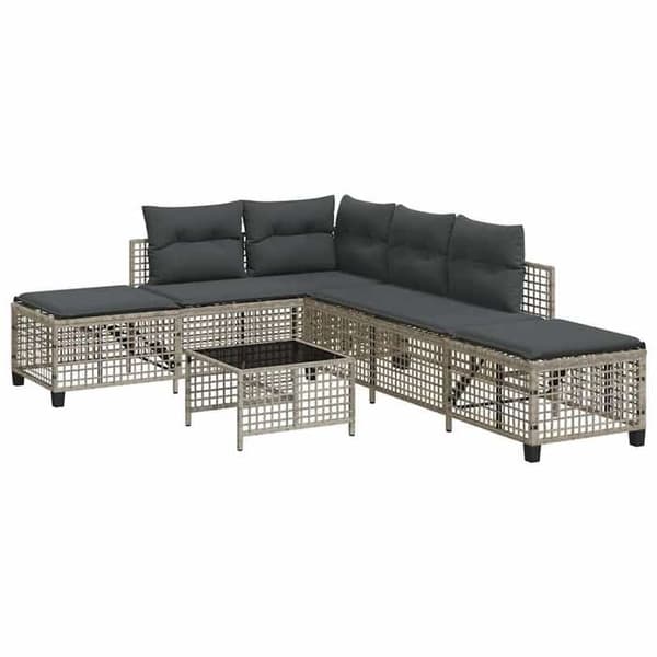 Loungebænke - MAISON EXCLUSIVE - Rattan - 3 dele - Lys grå - Side sæde 5 positioner ljusgrått