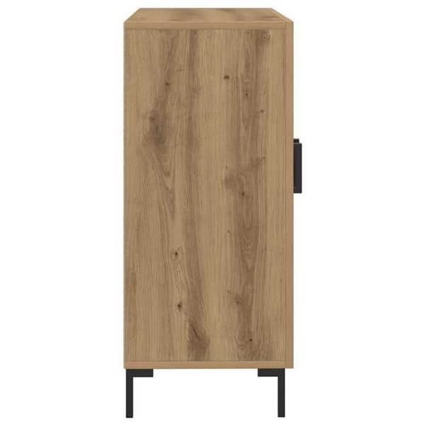 Maison Exclusive - Buffé i ek, hantverk 90x34x80 cm, ingenjörsträ.
