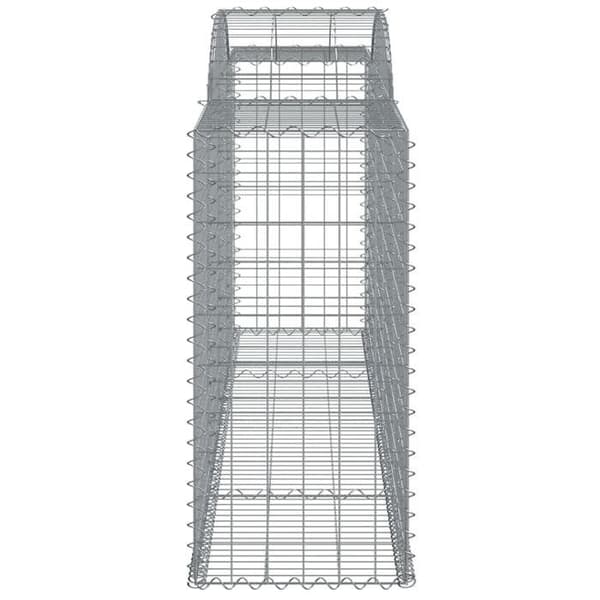 Maison Exclusive - Bågformade gabionkorgar 30 st 300x50x100/120 cm galvaniserat järn silver-