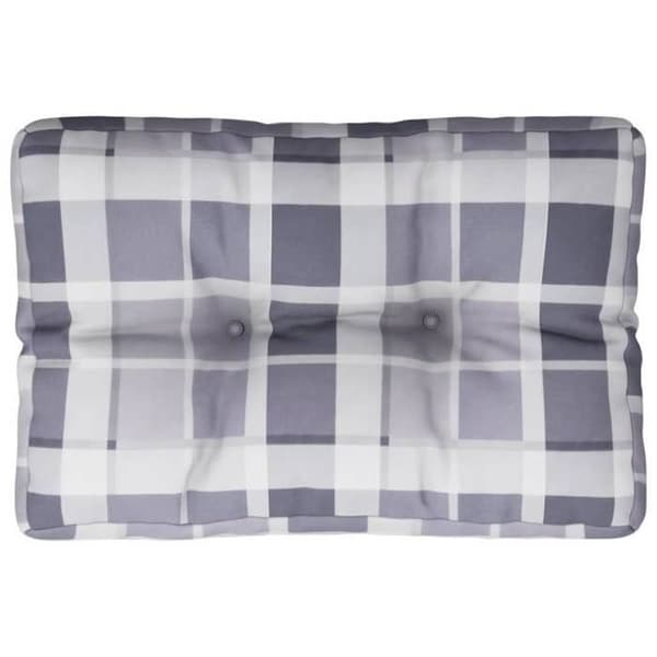 Maison Exclusive - Ruudullinen palettityyny harmaa 50x40x12 cm kangas grå