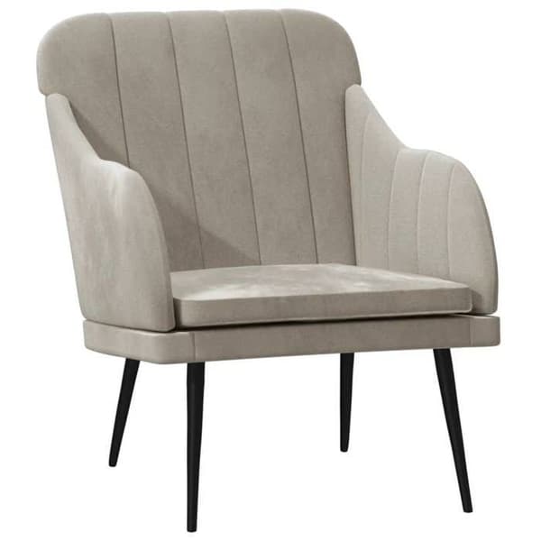 Maison Exclusive - Lysegrå Stol 63x76x80 cm Velour