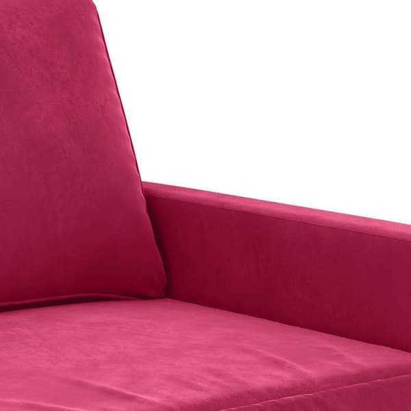 Maison Exclusive - Soffa 3-sits Röd vinröd 180 cm Sammet Röd Bordeaux