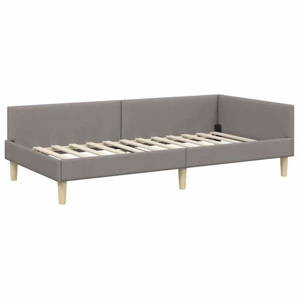 Maison Exclusive - Hörnsängram Taupe 90 x 190 cm tyg