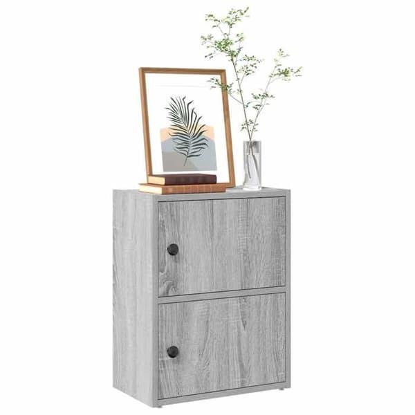 Maison Exclusive - Sonoma grå bibliotek 40x24x52 cm ingenjörsträ