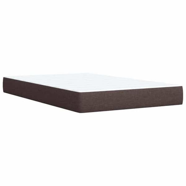Maison Exclusive - Boxspring seng med madras Mørkebrun 120 x 200 cm Stof