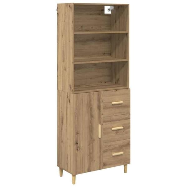 Maison Exclusive - Hög Skåp Ek hantverk 69,5 x 32,5 x 180 cm