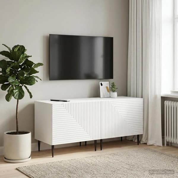 Maison Exclusive - TV-möbel Vit Ingenjörsträ
