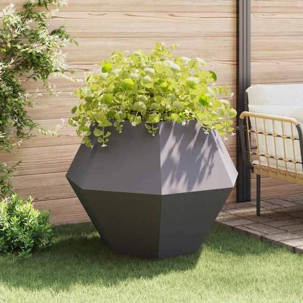 Maison Exclusive - Jardinière 2 stk Sort 100 x 100 x 80 cm Stål Svart