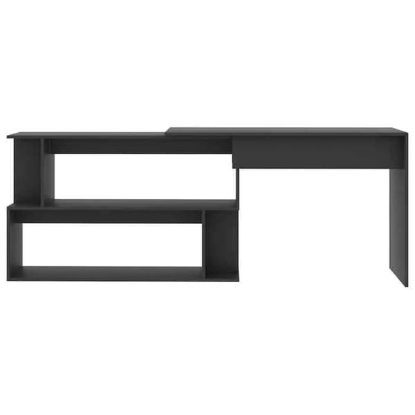 Kontor - EXKLUSIV HEM - Hörnskrivbord - Grå - 200x50x76 cm - Agglomerat Grå