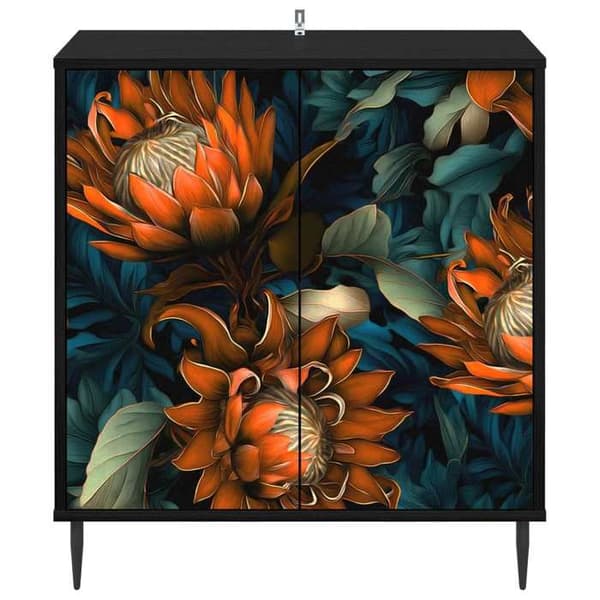 Maison Exclusive - Buffet LOCHEM Sort eg 69 x 33 x 76 cm Ingeniørtræ