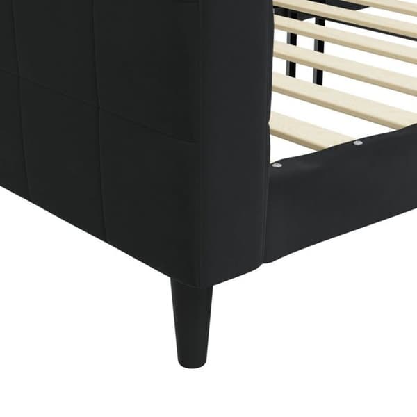Maison Exclusive - Sengebund uden madras sort 90x190 cm fløjl
