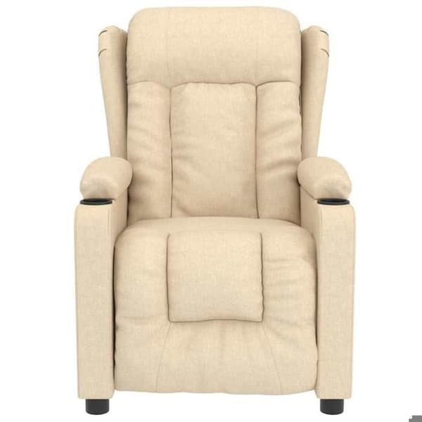 Maison Exclusive - Massagefåtölj Creme Tyg