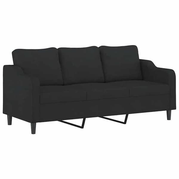 Maison Exclusive - 4 kpl:n sohvasetti tyynyillä, musta kangas