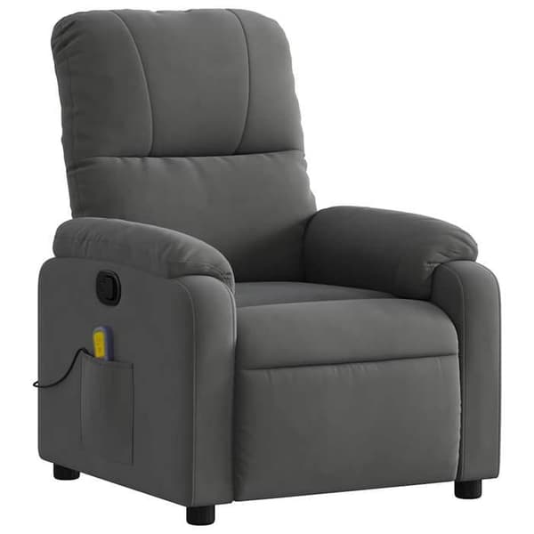 Maison Exclusive - Grått mikrofiber massagefåtölj med lutning