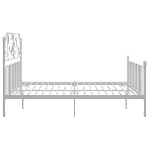 Maison Exclusive - Sängram utan madrass vit metall 200x200 cm