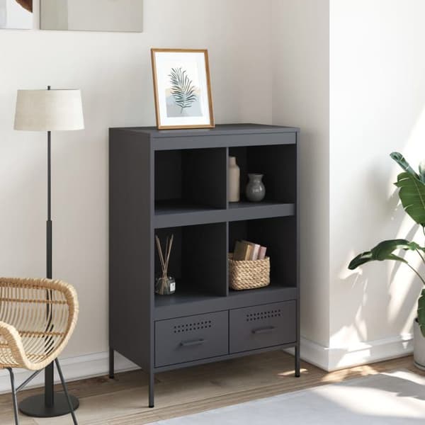 Maison Exclusive - Buffet høj antracit 68x39x101,5 cm stål antracit