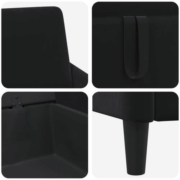 Maison Exclusive - Soffa med förvaring 2 st Svart Polyester