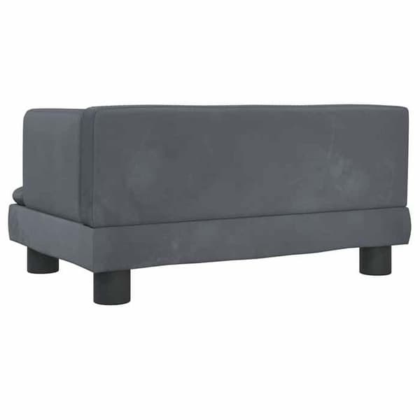 Maison Exclusive - Tummanharmaa koiranpeti 60x40x30 cm samettia mörkgrå