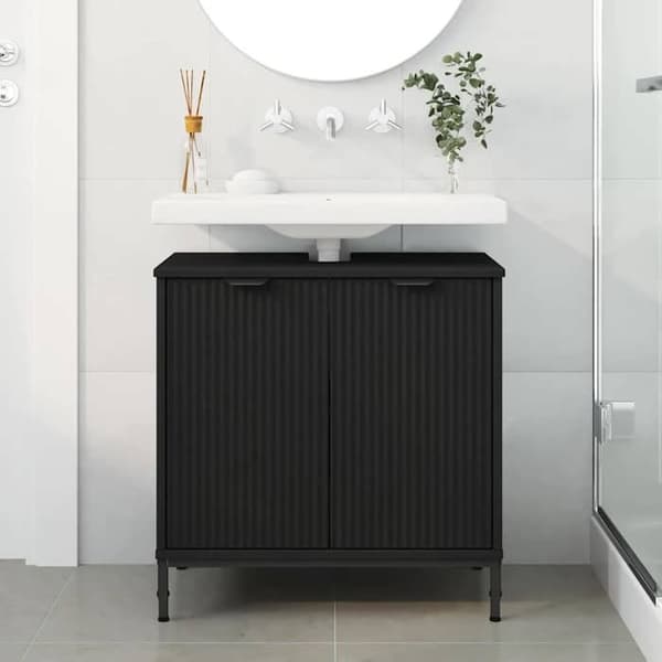 Maison Exclusive - Sort Badeværelsesvaskeskab 60,5 x 33,5 x 61 cm Svart