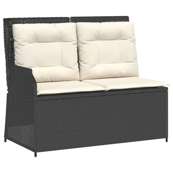 Maison Exclusive - Trädgårdsmöbler 6 delar med kuddar Svart flätad resin
