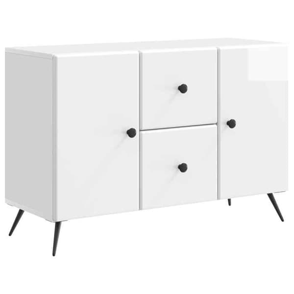 Maison Exclusive - Buffé Vit glänsande 89 x 34,5 x 60 cm Ingenjörsträ