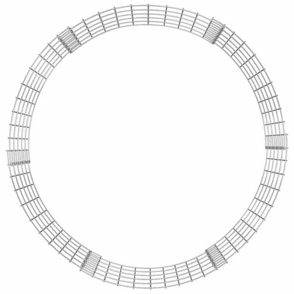 Maison Exclusive - Cirkulär gabionstolpe Galvaniserat stål Ø100x50 cm silver-