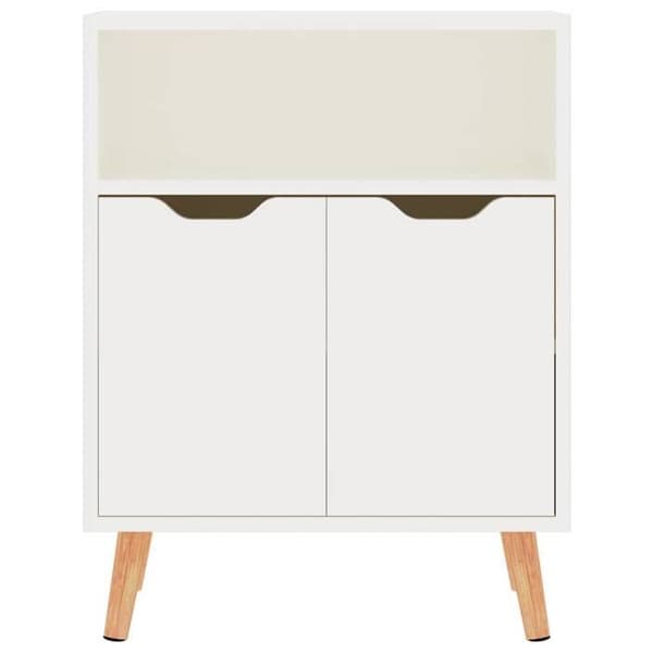Maison Exclusive - Hvid glans buffet 60x30x72 cm ingeniørtræ