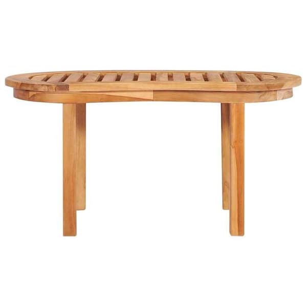 Bord - EKSKLUSIV HUS - 90x50x45 cm - Massiv teak - Rektangulær - Velegnet til udendørs brug