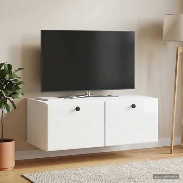 Maison Exclusive - Väggmonterad TV-möbel 78,5 x 41 x 30 cm Blank vit