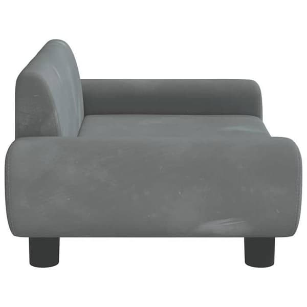 Maison Exclusive - Mørkegrå hundeseng 70x45x33 cm velour mörkgrå