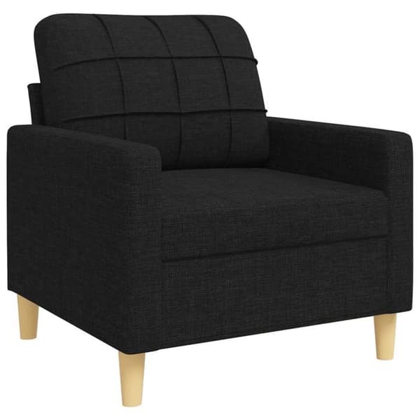 Maison Exclusive - 4 osan sohvasetti mustalla kangaspedillä