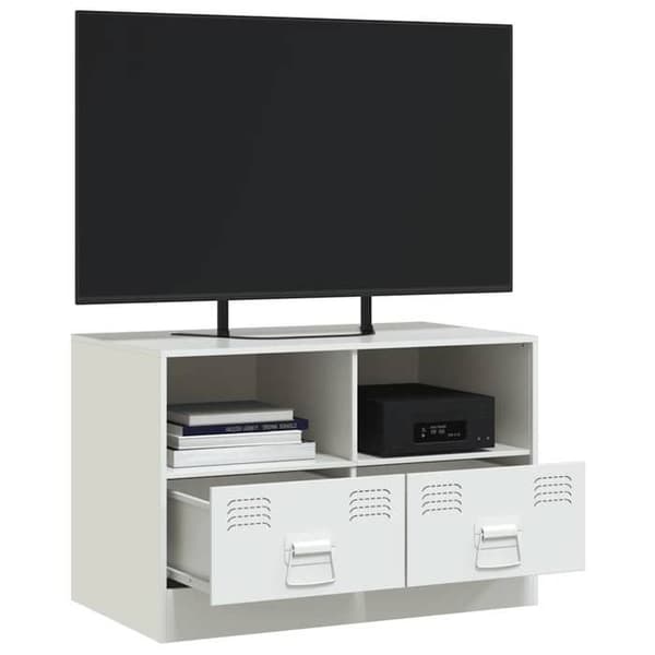 Maison Exclusive - TV-möbel vit 67x39x44 cm stål