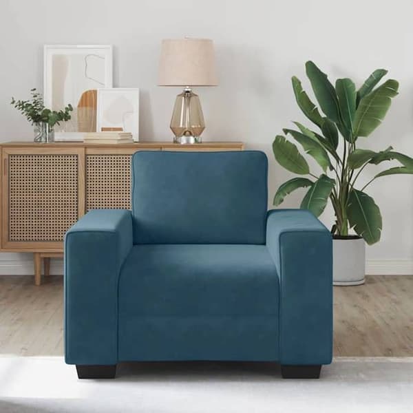 Maison Exclusive - Blå sofa stol 100x77x82 cm velour