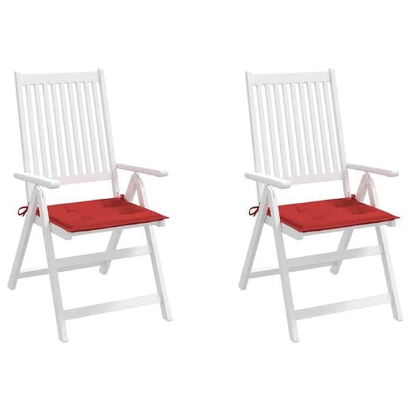 Maison Exclusive - Trädgårdsstolskuddar set om 2 röd 50x50x3 cm