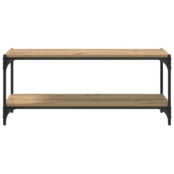 TV-møbel - MAISON EXCLUSIVE - 100x33x41 cm - Ingeniørtræ & jern - 2 niveauer - Rustik stil Ej specificerat