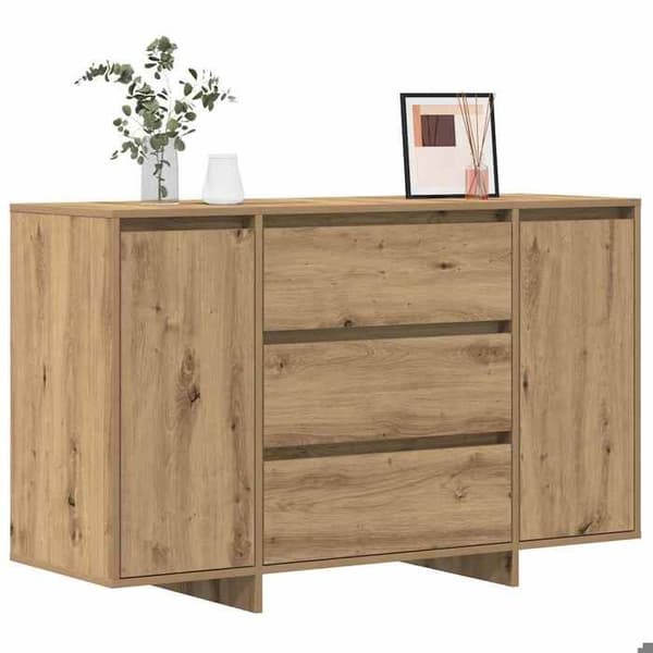 Maison Exclusive - Buffet i håndlavet egetræ 120 x 41 x 75 cm Ingeniørtræ