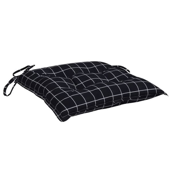 Maison Exclusive - Stolepuder sæt af 4 sorte tern 50x50x7 cm Svart