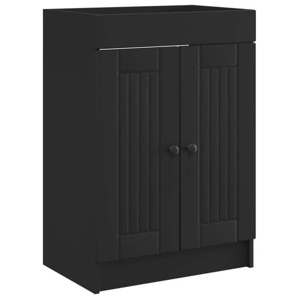 Maison Exclusive - Badmöbelset Svart 56 x 37,5 x 81 cm