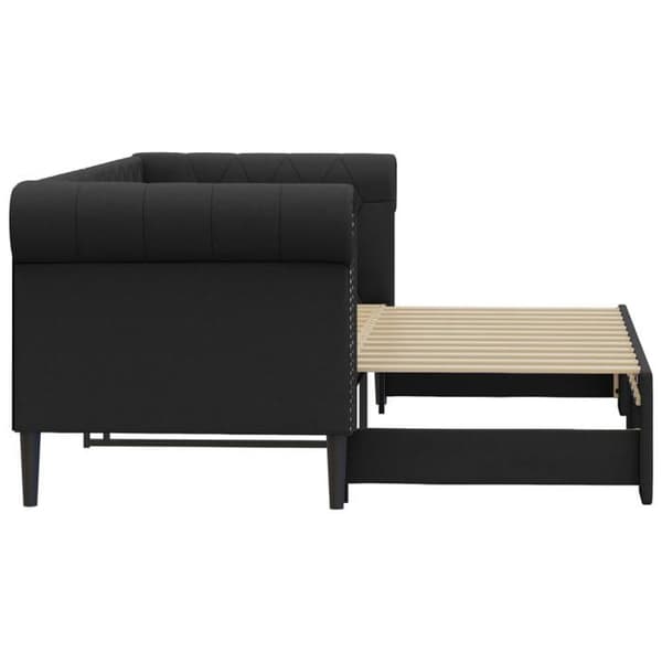 Maison Exclusive - Sovesofa med udtræk uden madras sort 90x200 cm