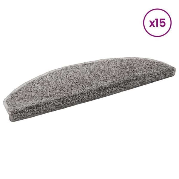 Maison Exclusive - Selvklebende trappetæpper 15 stk 80 x 24,5 x 3,5 cm Grå