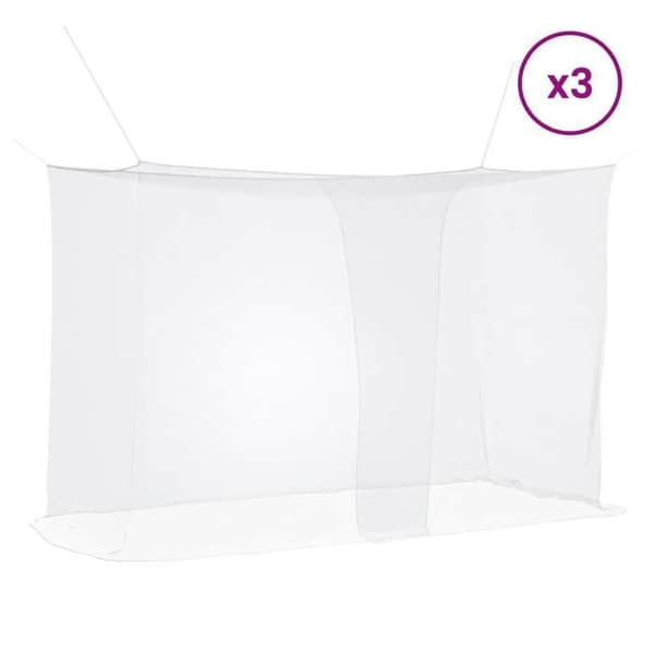 Maison Exclusive - Myggnät för säng 3 delar 156 mesh Vit Polyester