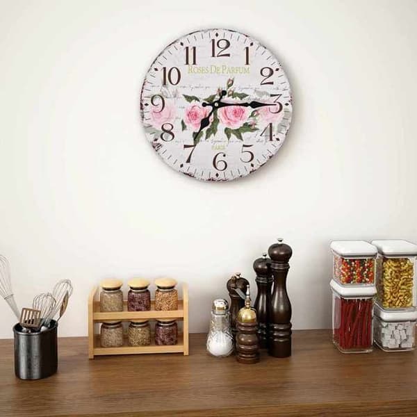 Maison Exclusive - Vintage vægur Blomst 30 cm