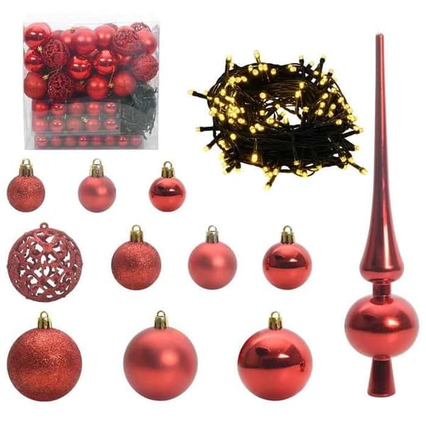 Kunstig juletræ - EKSKLUSIV HUS - 180 cm - 300 LED - PVC & stål - 8 tilstande, USB 5V Vit