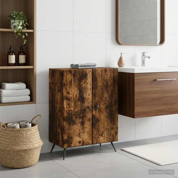 Maison Exclusive - Förvaringsmöbel för Badrum BREDA Rökt Ek Rökt ek