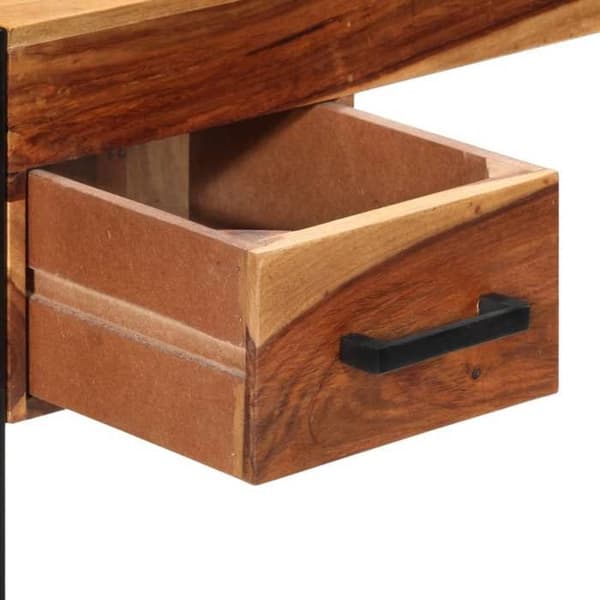 Maison Exclusive - Kontor med 2 skuffer 110x50x77 cm Solid Seshamtræ